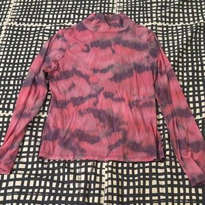 Anthropologie Pink and Purple Tie-Dye Long Sleeve Top Size M